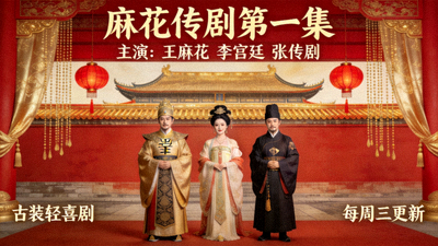 麻花传剧第一集海报 - 古代宫廷场景与演员阵容